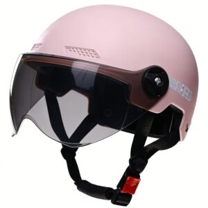 Pink Protective Helmet with Visor
